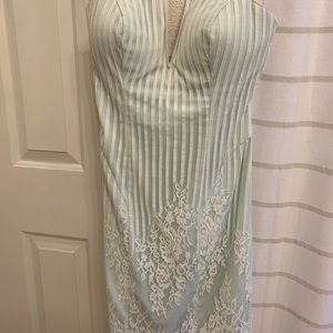 GUESS Lace Plunge Dress - Size